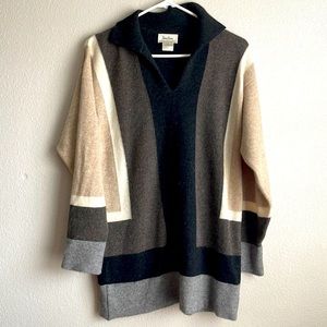 Neiman Marcus Navy Cashmere V-neck Sweater S 100% Cashmere